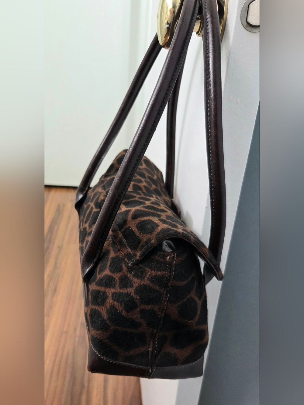Brown Animal Print Shoulder Bag - Picture 6 of 11